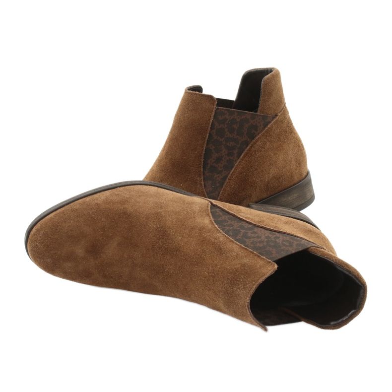 Gamis Botins de camurça 4036 castanho marrom 4