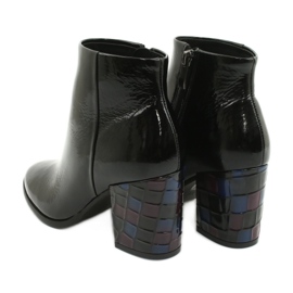 Botas femininas lacadas pretas Kaniowski 3543 preto 3