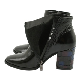 Botas femininas lacadas pretas Kaniowski 3543 preto 4