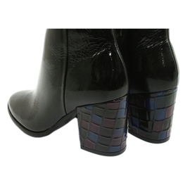 Botas femininas lacadas pretas Kaniowski 3543 preto 5
