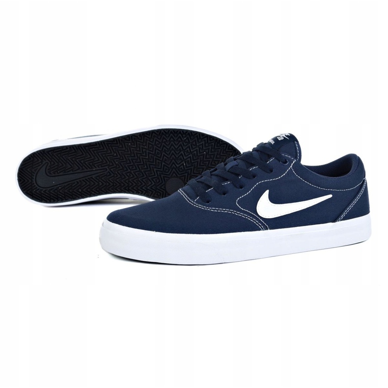 Tênis Nike Sb Charge Cnvs M CD6279-402 branco azul marinho 1