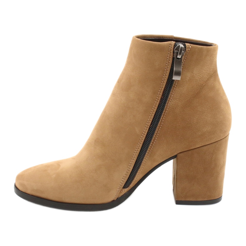 Kaniowski Botas de couro feminino K-0307 Toffee/bege 1