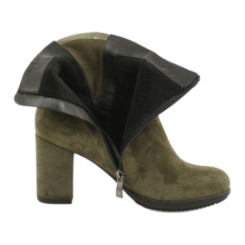 Kaniowski Botas de couro em poste Verde K-0024/618 4
