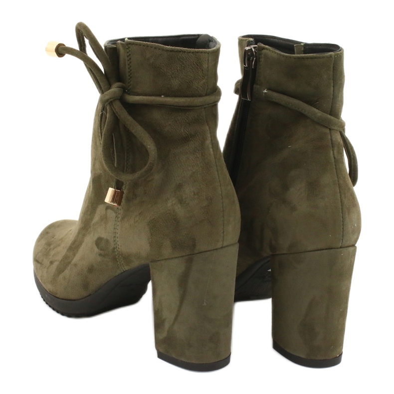 Kaniowski Botas de couro em poste Verde K-0024/618 3