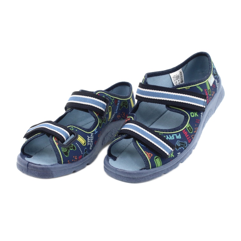 Calçados infantis Befado 969Y161 azul marinho multicolorido 3