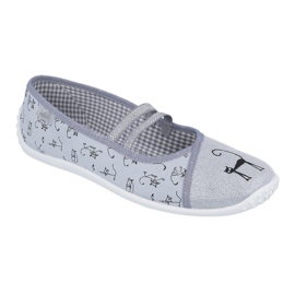 Sapatos juvenis Befado 345Q163 preto cinza 1