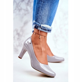 Sapatilhas femininas Sergio Leone Gray Lacquered Orsola cinza 1