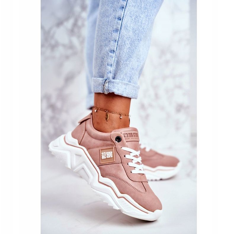Calçados esportivos femininos Big Star Pink GG274210 rosa 2