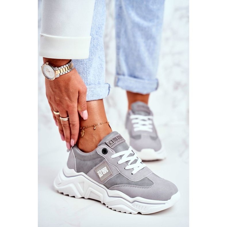 Calçados esportivos femininos Big Star Grey GG274211 cinza 2