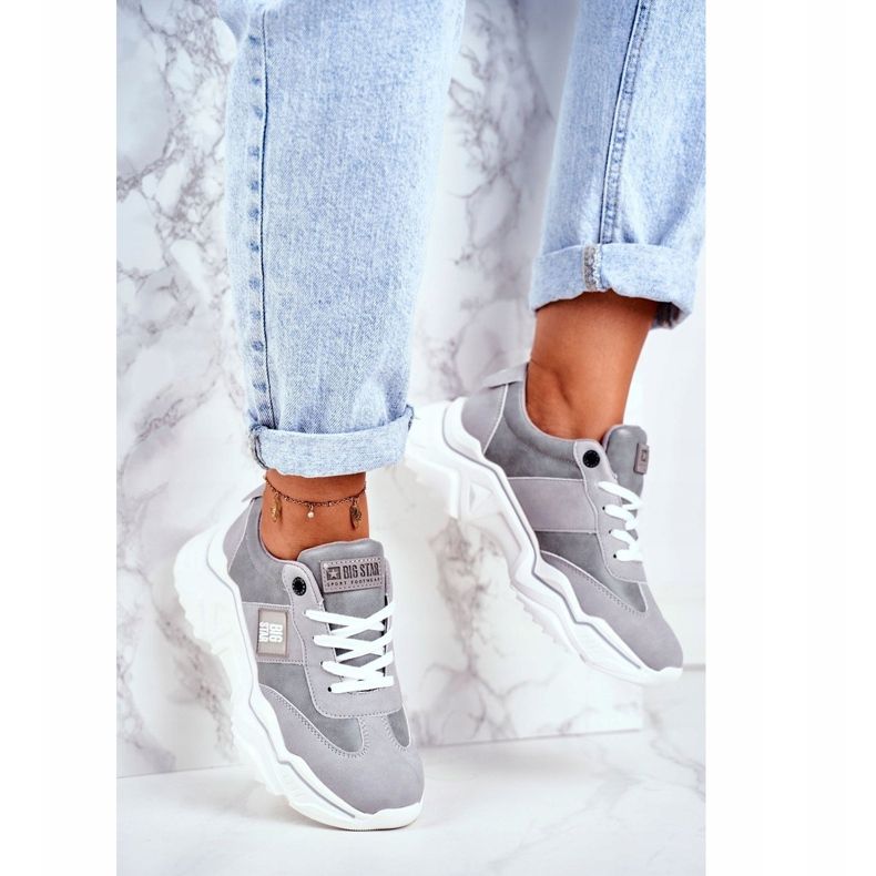 Calçados esportivos femininos Big Star Grey GG274211 cinza 1