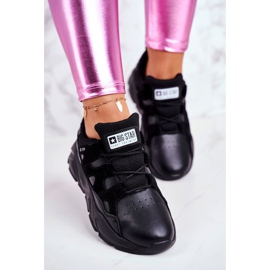 Sapatas esportivas femininas Big Star pretas GG274636 preto 2