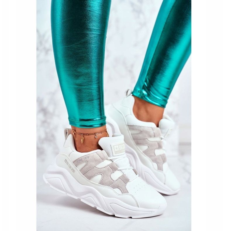 Sapatas esportivas femininas Big Star White GG274635 branco 1