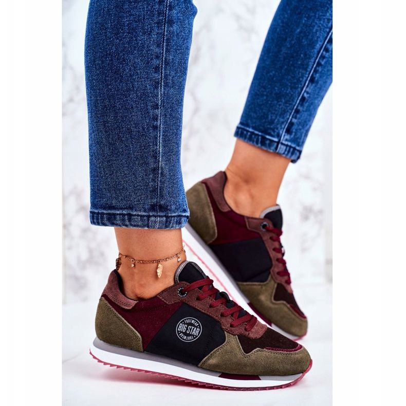 Esportes Juvenis Big Star Grey e Claret GG274459 vermelho cinza 2