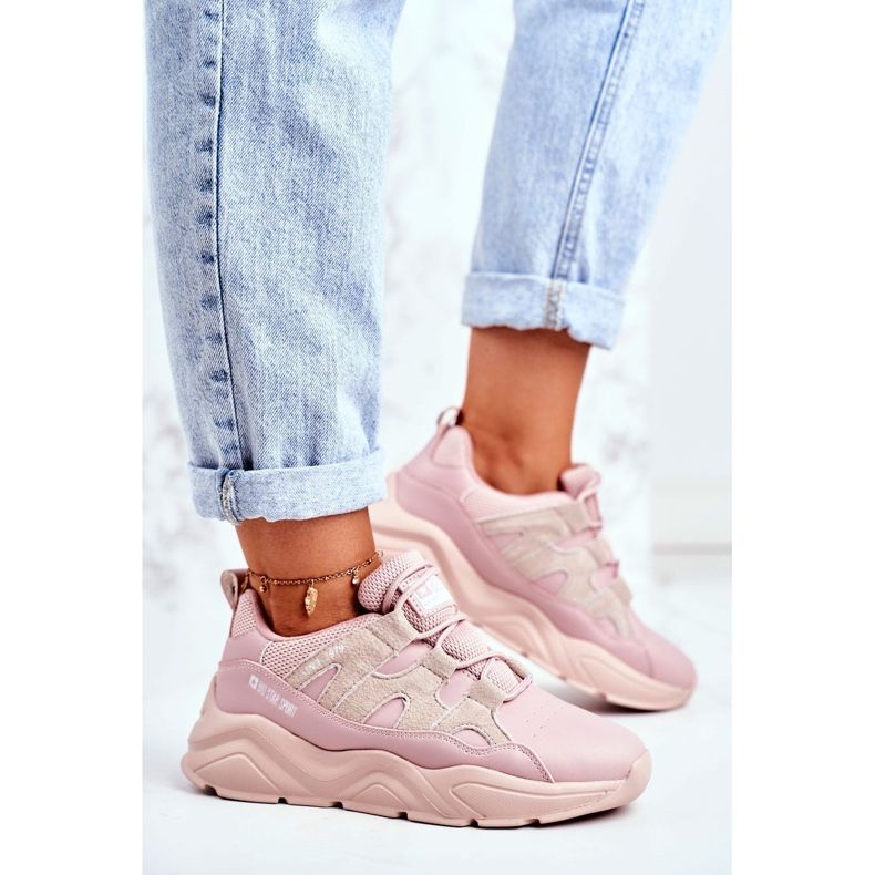 Calçados esportivos femininos Big Star Pink GG274637 rosa 1