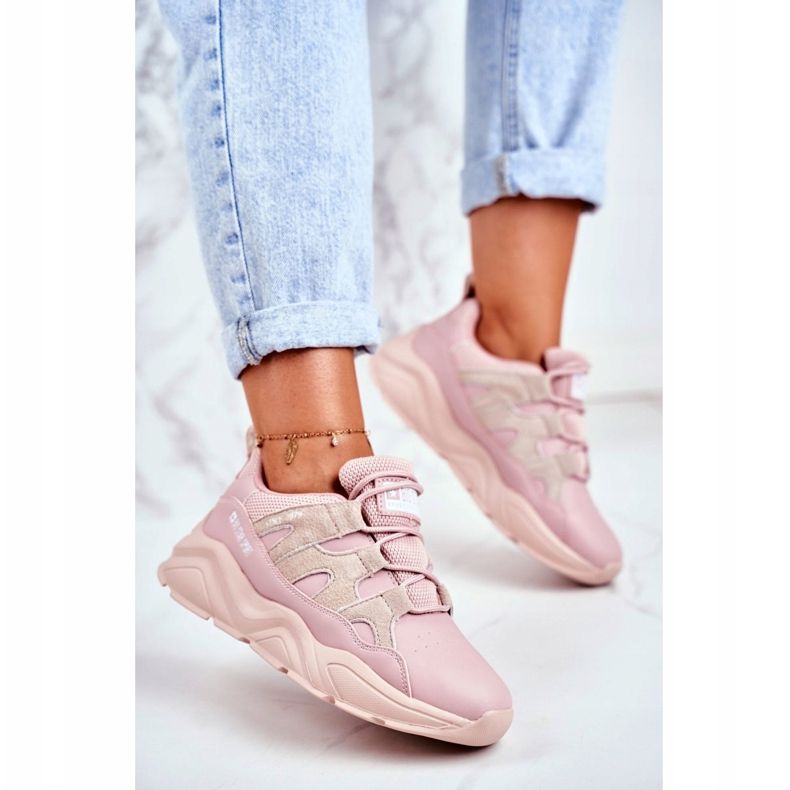 Calçados esportivos femininos Big Star Pink GG274637 rosa 2
