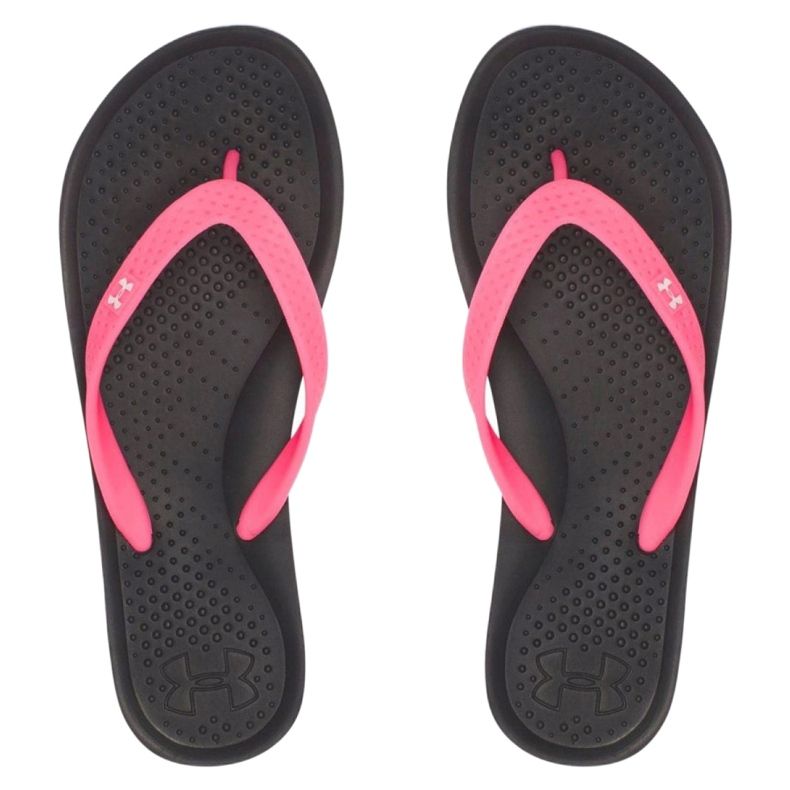 Under Armour Chinelos Under Armor Atlantic Dune W 1252540-006 preto rosa 1