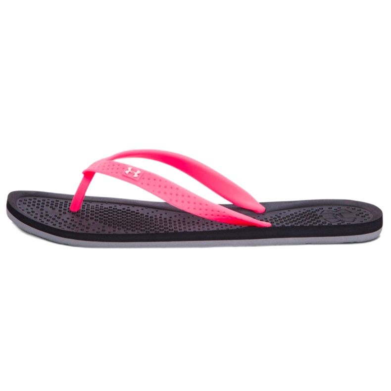 Under Armour Chinelos Under Armor Atlantic Dune W 1252540-006 preto rosa 2