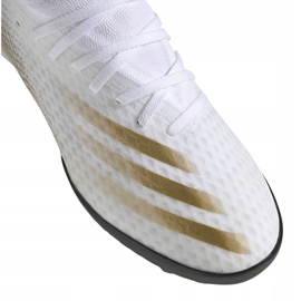 Chuteiras Adidas X Ghosted.3 Tf M EG8199 preto, branco, dourado branco 2