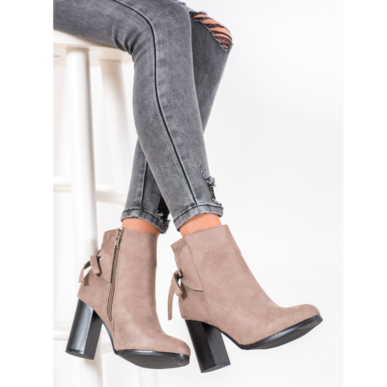 Goodin Botas Com Amarração Decorativa bege 1