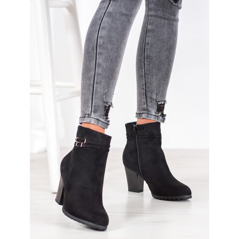 Goodin Botas Pretas Com Cinto Decorativo preto 1
