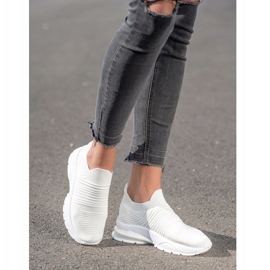 SHELOVET Tênis Têxtil Slip-On branco 1