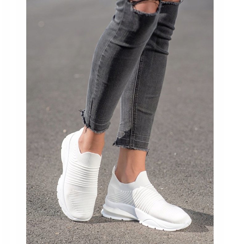SHELOVET Tênis Têxtil Slip-On branco 1