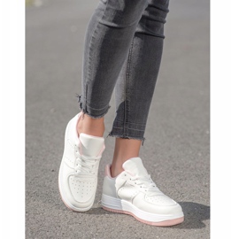 SHELOVET Tênis na plataforma branco 2