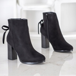 Goodin Botas Com Amarração Decorativa preto 1 Goodin Botas Com Amarração Decorativa preto 1