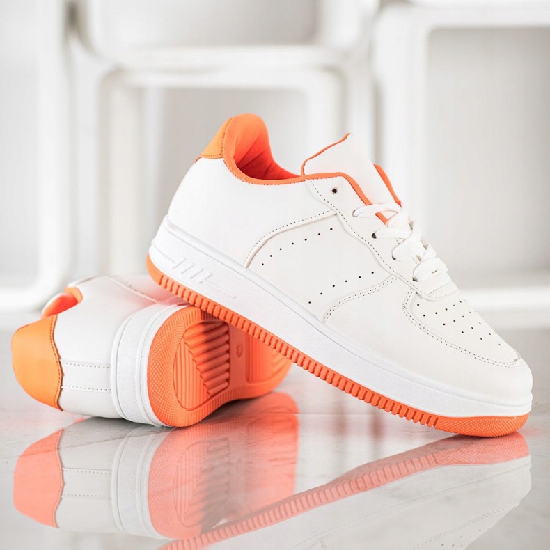 SHELOVET Tênis na plataforma branco 1