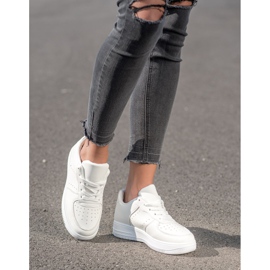 SHELOVET Tênis na plataforma branco 1