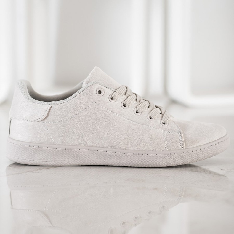 SHELOVET Tênis de camurça cinza 1