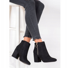 Goodin Botas pretas com zíper preto 2 Goodin Botas pretas com zíper preto 2