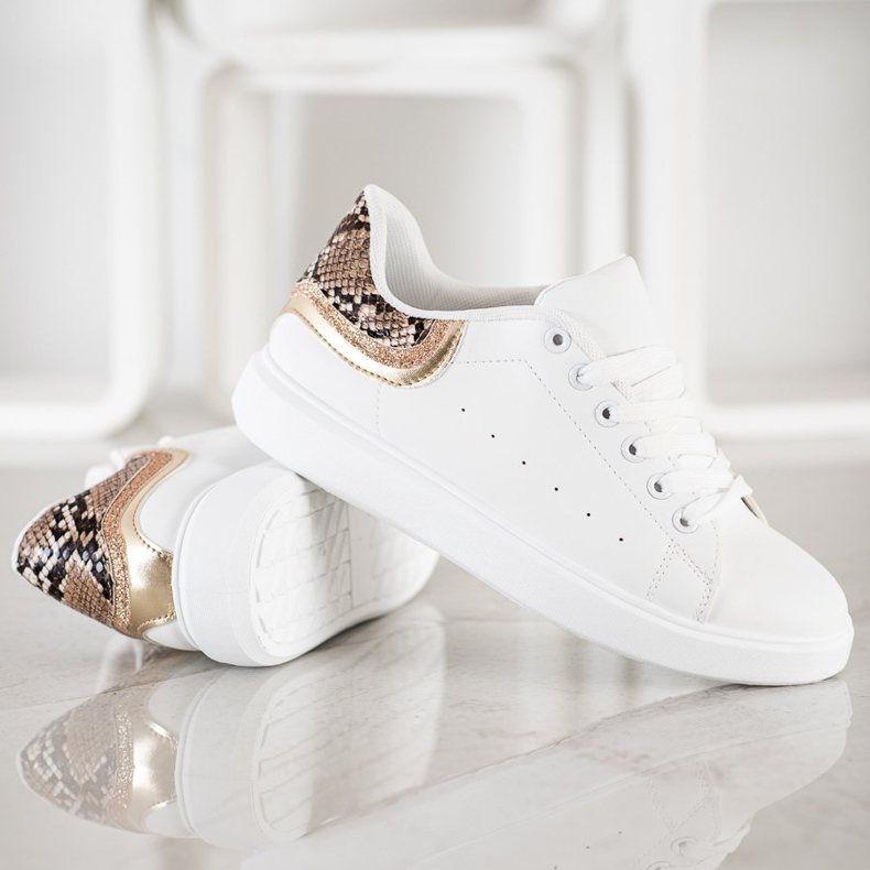 SHELOVET Tênis brancos confortáveis 2