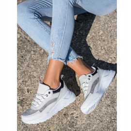 SHELOVET Tênis elegantes atados branco 1