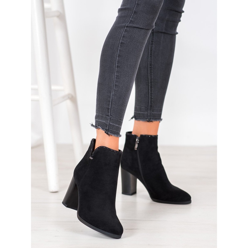 Goodin Botas Elegantes Com Cristais preto 1
