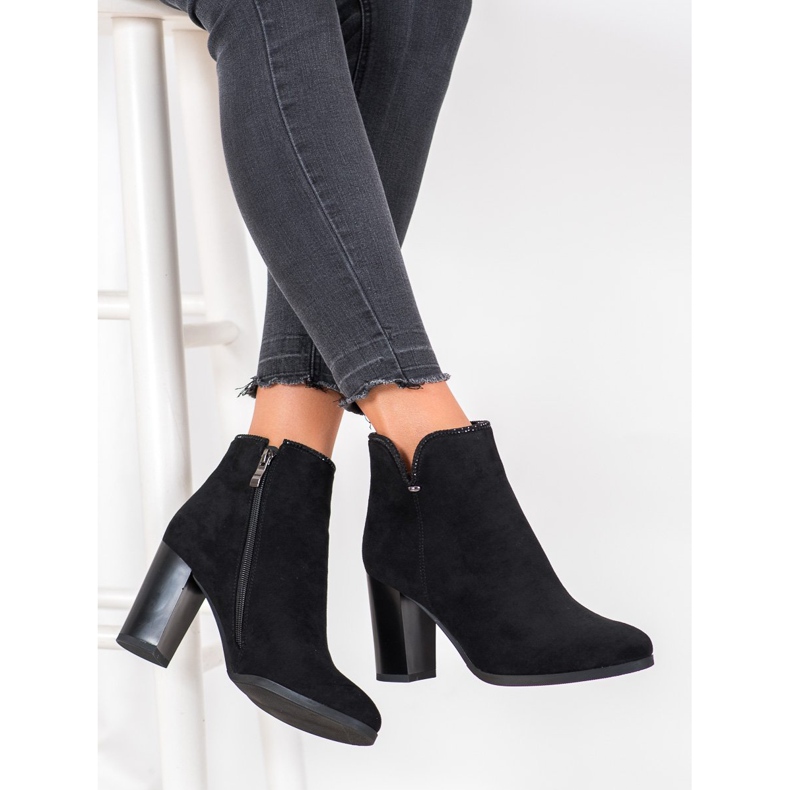 Goodin Botas Elegantes Com Cristais preto 2
