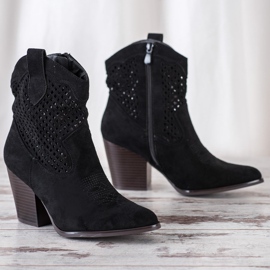 Erynn Black Openwork Cowgirls preto 1