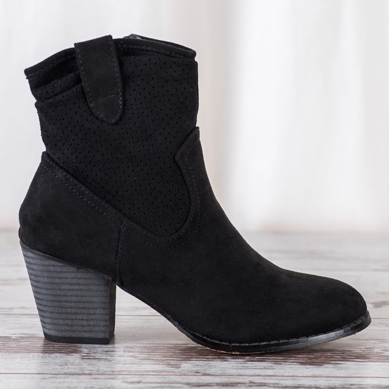 Bestelle Botas de cowboy clássicas com aberturas preto 2