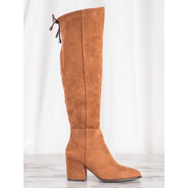 Botas de camurça VINCEZA castanho 2