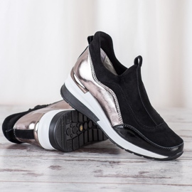 Sapatos de couro VINCEZA preto 1