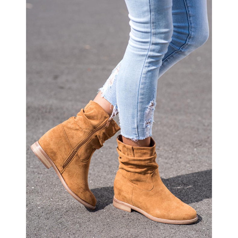 Botas de caubói na cunha VINCEZA marrom 1