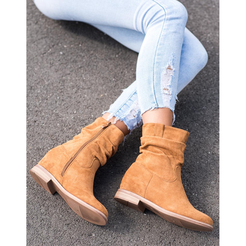 Botas de caubói na cunha VINCEZA marrom 2