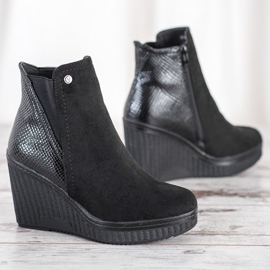 Goodin Botas de cunha preto 1