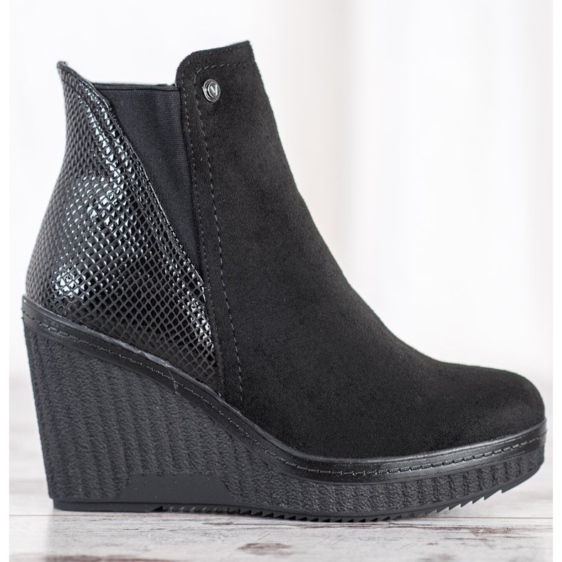 Goodin Botas de cunha preto 2