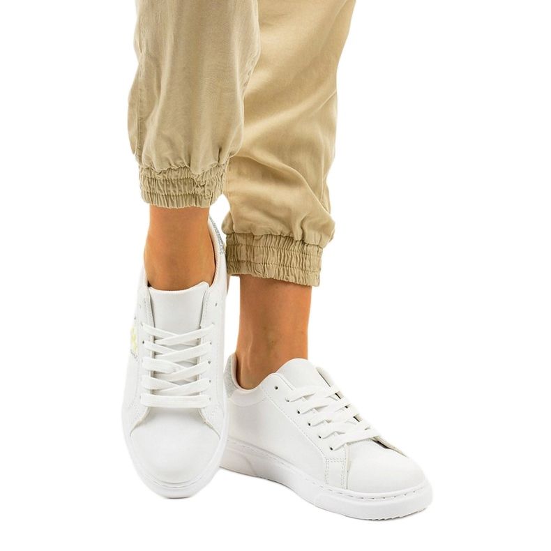 Tênis branco clássico BK929-19 prata 1