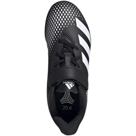 Chuteiras Adidas Predator 20.4 H&amp;L Tf Jr FW9225 branco preto 1