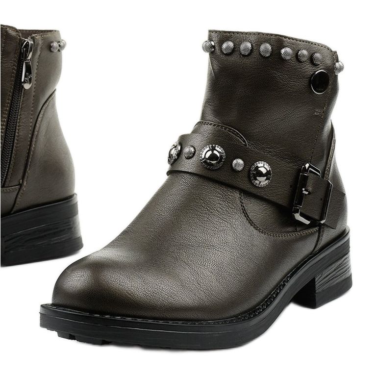 Botas marrons femininas com letras da Eira castanho 1