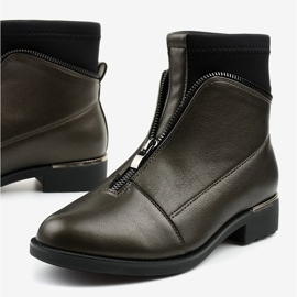 Botas marrons femininas com letras Tyrell castanho 1