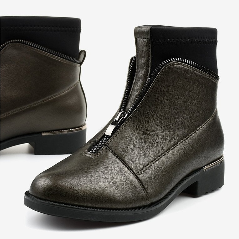 Botas marrons femininas com letras Tyrell marrom 1