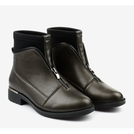 Botas marrons femininas com letras Tyrell marrom 2